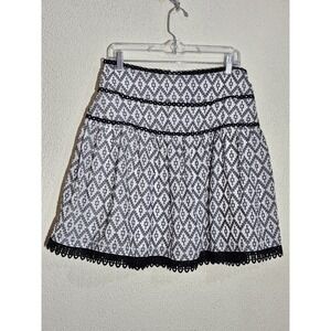 Rye Grass Skirt Sz 10Teired Short Ecru Flare Chiffon Lace Beachy Cottagecore‎